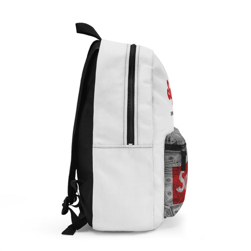 Hype Backpack – White & Red Money Print